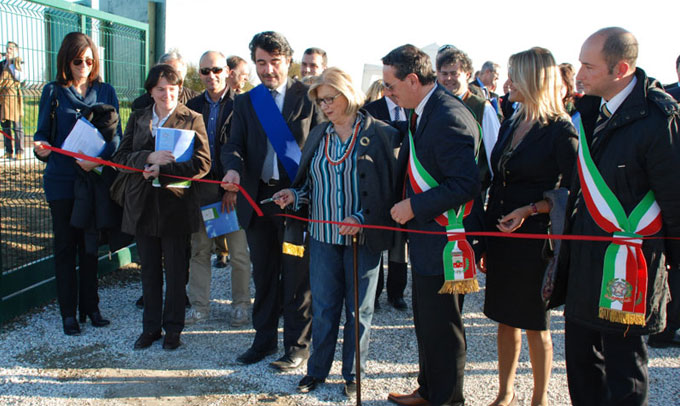 foto dell'inaugurazione impianto fotovoltaico